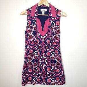 Vineyard Vines Polo Dress 4 Pink Shell Sleeveless Beachy Vacation Resort Cruise